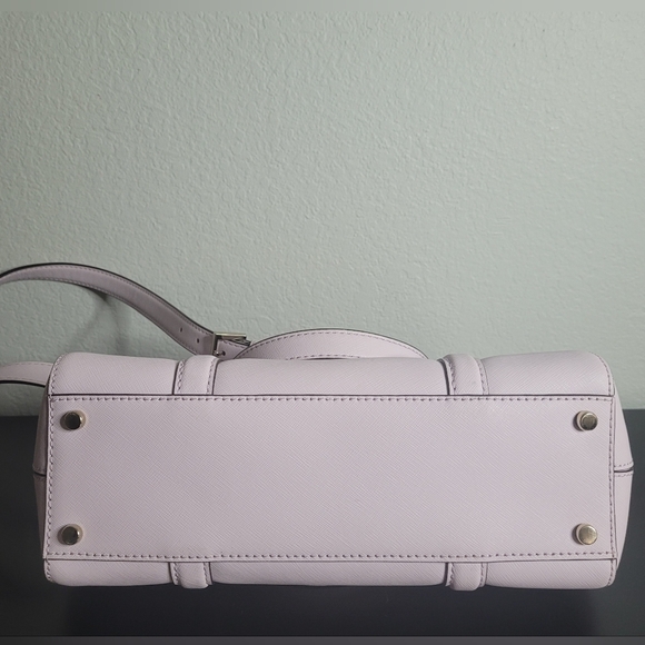 KATE SPADE NEW YORK Newbury Lane Small Pink Loden Leather Satchel Crossbody - Picture 6 of 13